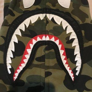 Bathing Ape Bape Shark Hoodie (Original Green Camo)